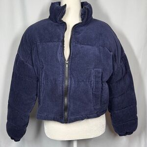 ❤️3/$30 Kendall & Kylie navy corduroy puffer jacket